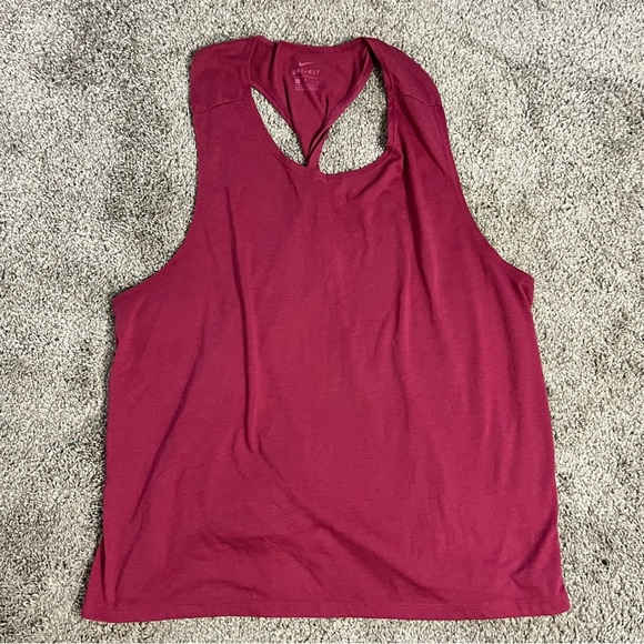 Nike Tops - Red Nike Dri-Fit Workout Racerback Twist Back Tank Top Women